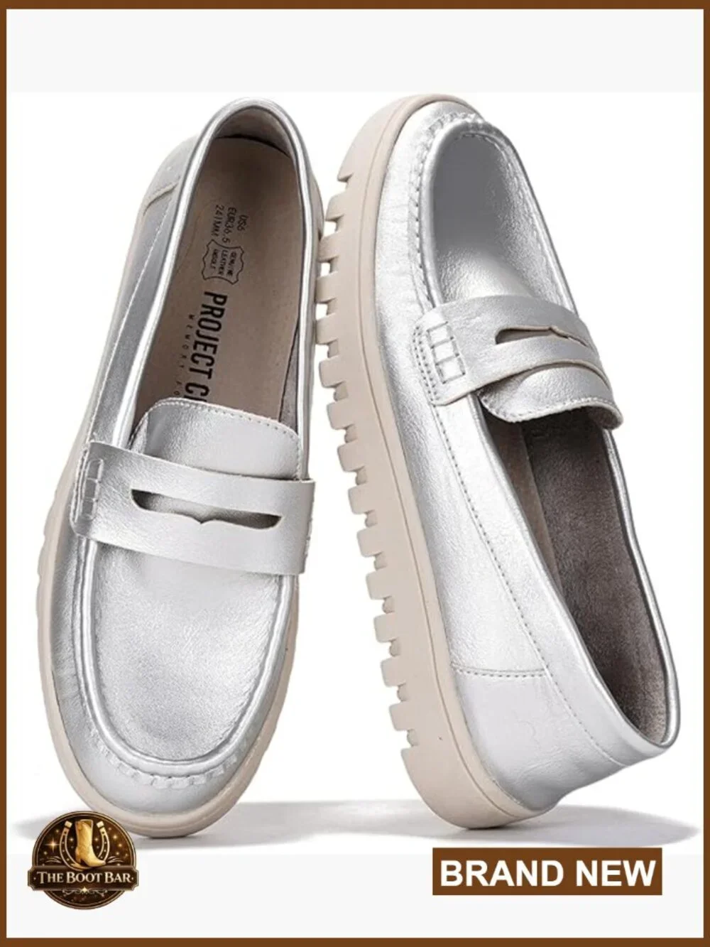 Genuine Leather Loafers with Memory Foam, Slip-Resistant Work Shoes